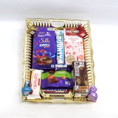 Special Golden Plate Diwali Chocolate Hamper | Chocolate Hamper For Your Loved One