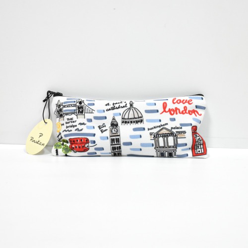Pinaken Love London Printed pencil Pouch For Women and Girls
