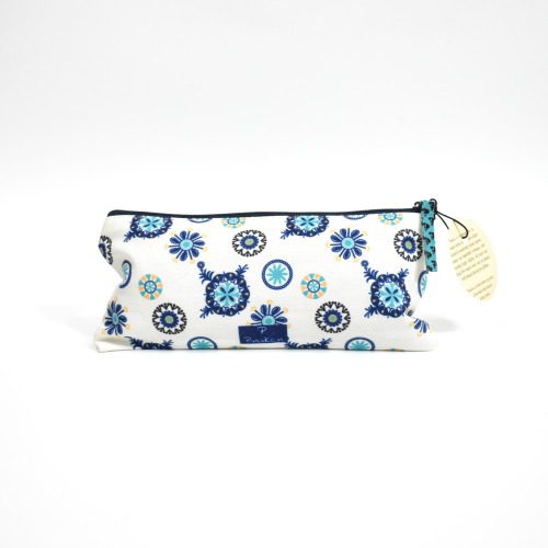 Pinaken Monday Blues Printed pencil Pouch For Women and Girls