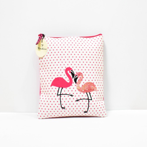 Pinaken Flamingo Blush Tablet/ iPad Bags For Women and Girls