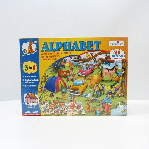 Creative 3 in 1 Alphabet Puzzles| Activity Kit| Board games| Games For Kids