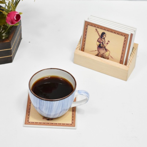 Rajasthani Lady Standing Design Tea Coffee Coaster Set Home Decor Handicrafts | Home Decor | Home Decorative Items