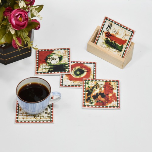 Mera Bharat Mahan Design Tea Coffee Coaster Set Home Decor Handicrafts | Home Decor | Home Decorative Items