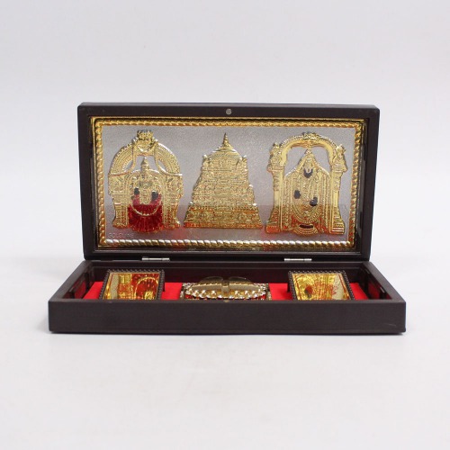Gold Plated Trupati Balaji Charn Paduka With Box