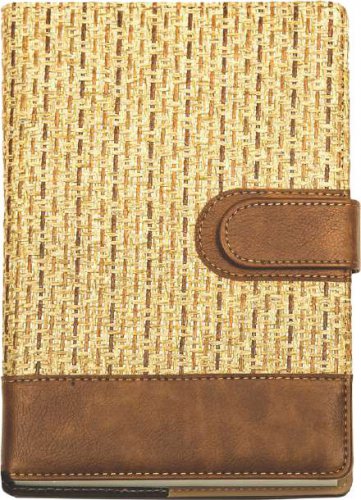 Nature | Vibrant Eco friendly Daily Diary | Cane / Straw Material Based Cover with Strapped Loop Closure