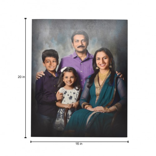 Customise Family Canvas( 16 x 20 inches) | Canvas Customised Personalised Photo Frame | Customised Gifts for Birthday Customised Photo Frame
