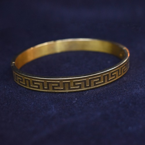 Gold Plated Round Kada | Bracelet for Men | Boys Jewellery Gift