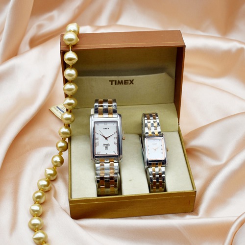 Timex Analog Silver Dial Couple's  premium Watch| PR203