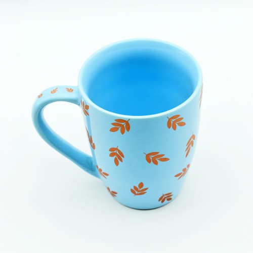 Blue Colour Coffee Mug With Leaf Design | Coffee Mug | Tea Mug