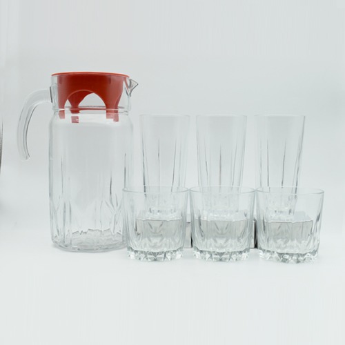 Water Jug Carafes and Pitchers Glass for Dinner Table With 12 Glasses And Water Jar