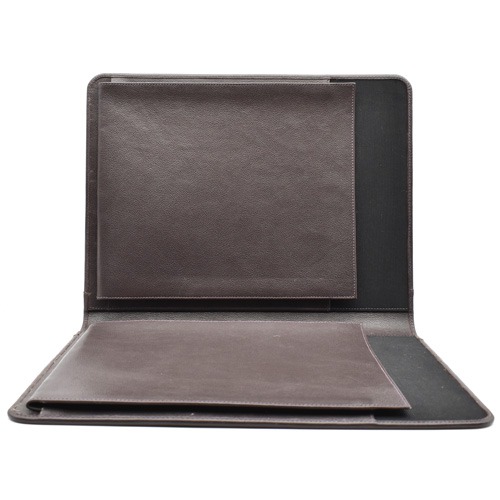 Dark Brown Synthetic Faux Leather Material Professional File Folder Bag Without Handle |  Professional Files and Folders, Certificate, Legal Size Documents Holder and for Men and Women