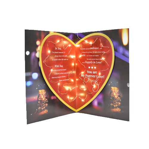 You Have My Heart - Love Card with LED Lights Inside