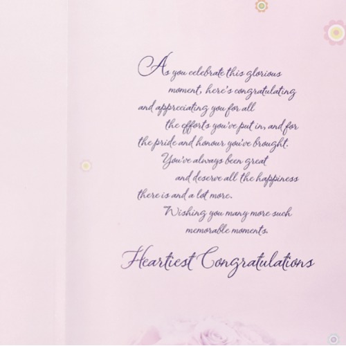 Congrats On Your Special Day Card