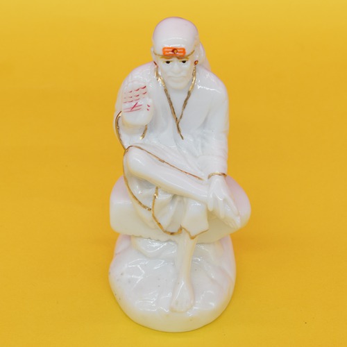 Ashirwad Hand Sai Baba Idol/Murti for Home and Office Deco  (4 Inch)