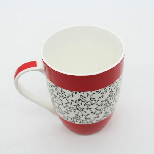 Leaf Design Printed Ceramic Coffee Mug