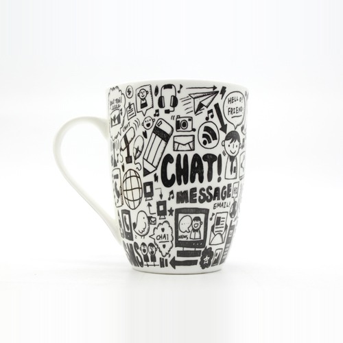 Social Media Printed Ceramic Coffee Mug