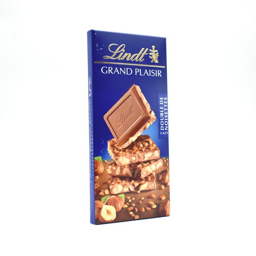 Lindt Grand Plaisir Double De Noisettes Milk Hazelnut Chocolate Bar 150g