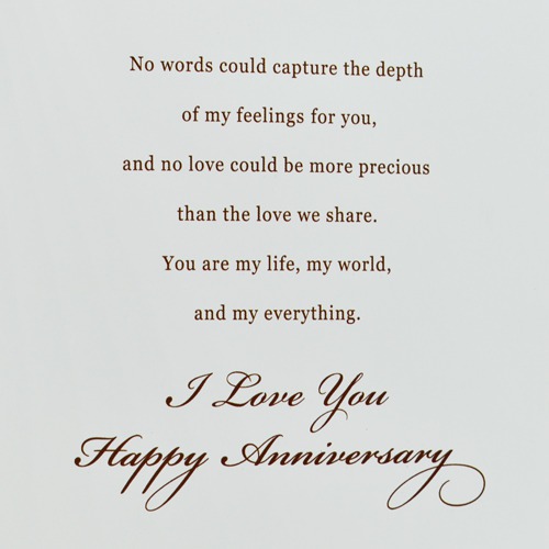 On Our Anniversary For My Wonderful Husband Greeting Card