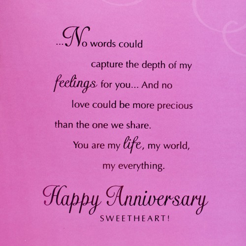Anniversary Love For My Darling Husband Greeting Card