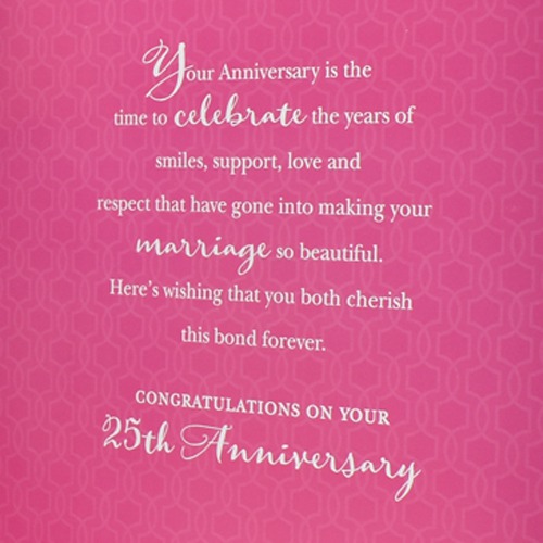 On Your 25th Anniversary Greeting Card