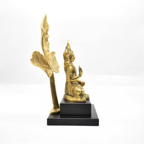 Brass Blessing Shiva Bhagwan Statue Murti Sitting With Trishul