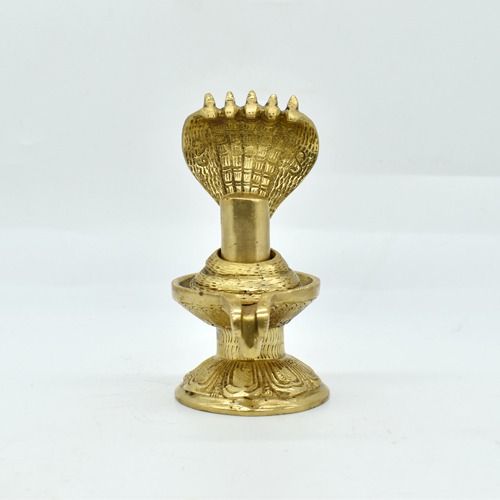 Brass Shiv Ling/ Shivalingam/ Shiv Pindi Idol Brass Shivling With Nag