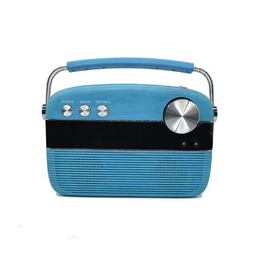 Saregama Carvaan Hindi - Portable Music Player with 5000 Preloaded Songs Electric Blue