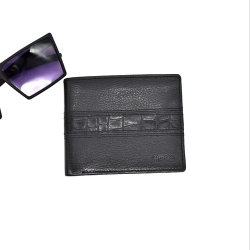Black Leather Wallet With Unique Design Men's Wallet | Black Genuine Leather Wallet | Leather Wallet for Men