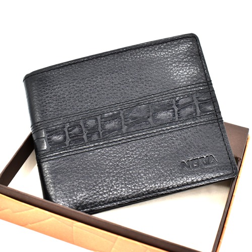 Black Leather Wallet With Unique Design Men's Wallet | Black Genuine Leather Wallet | Leather Wallet for Men