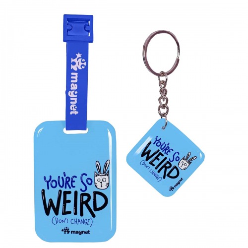 Weirdly Awesome Bag Tag Set | Luggage Tags for Trolley, Suitcase, Backpacks