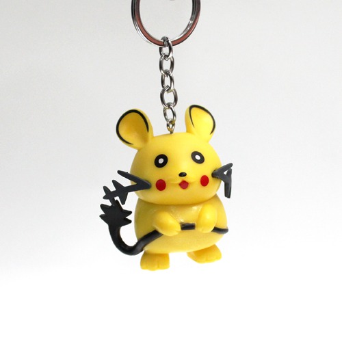 3D Rat Pikachu Keychain | Premium Action Character 3D Keychain For Car & Bike Gifting With Key Ring Anti-Rust