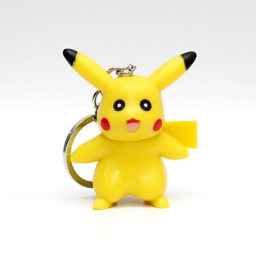 Cute Pikachu 3D Keychain | Multicolour Hard Plastic Design Keychain for Car Bike Home Keys for Men and Women