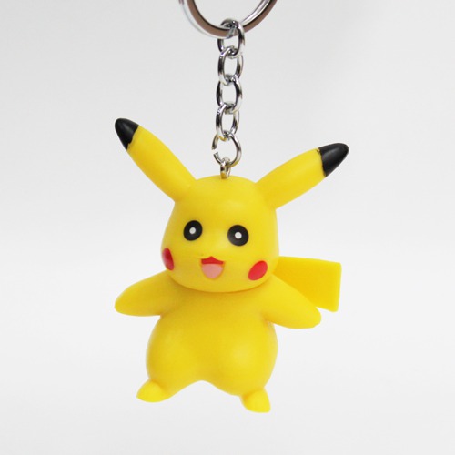 Cute Pikachu 3D Keychain | Multicolour Hard Plastic Design Keychain for Car Bike Home Keys for Men and Women