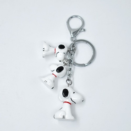 Cute Snoopy Keychain | Friends and Family Cartoon Character Plastic Keychain For Car Bike School Bags Office Keychain and  Key ring