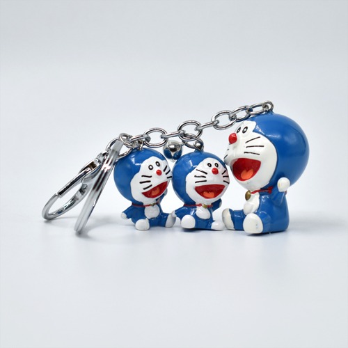 Cute Multiple Doremon Keychain | Friends and Family Cartoon Character Plastic Keychain For Car Bike School Bags Office Keychain and  Key ring