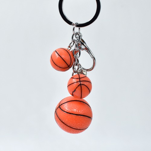 Basket Ball Keychain | Multicolour Hard Plastic Design Keychain for Car Bike Home Keys for Men and Women