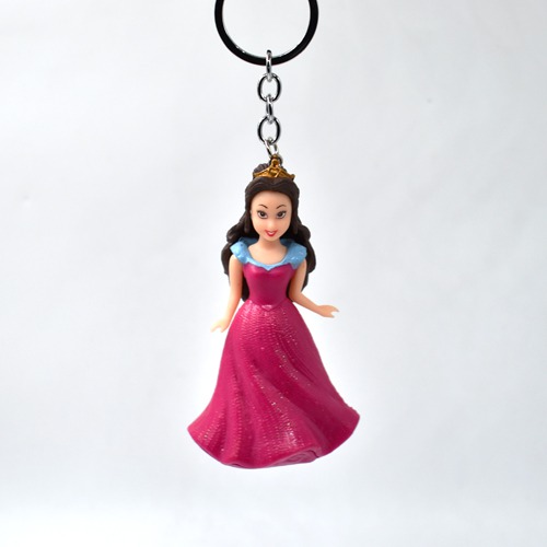 Disney princess Figure Keychain | 3D Multicolour Hard Plastic Design Keychain Key Ring Anti-Rust for Car Bike Home Keys for Men and Women