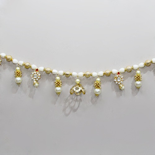 Traditional Acrylic Handmade Moti Pearl Diamond Beads Toran