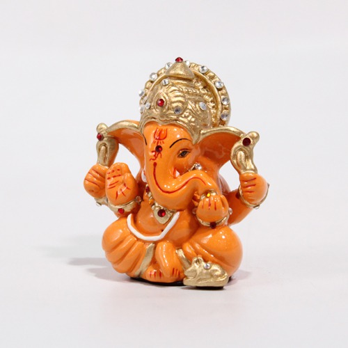 Fiber Car Dashboard Ganesh Idol For Home and Office Decor