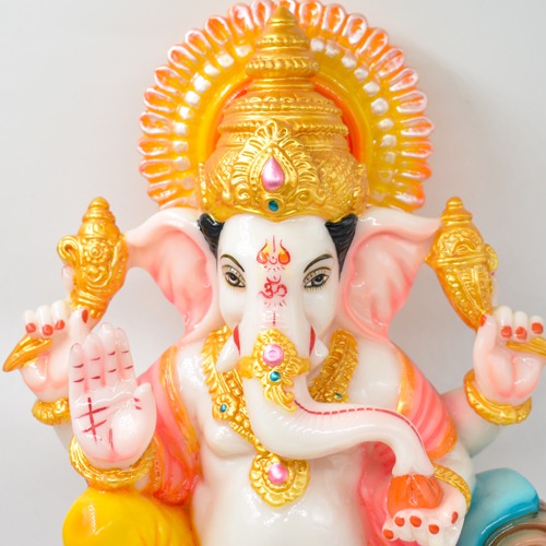 Marble Finish Ganesh Idol Showpiece For Home Office