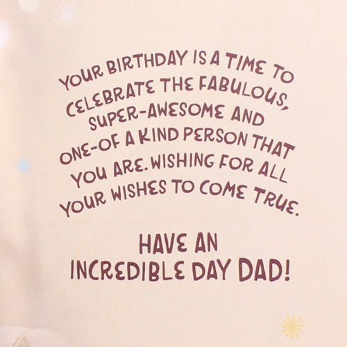 Happy Birthday to a Wonderful Dad Greeting Card