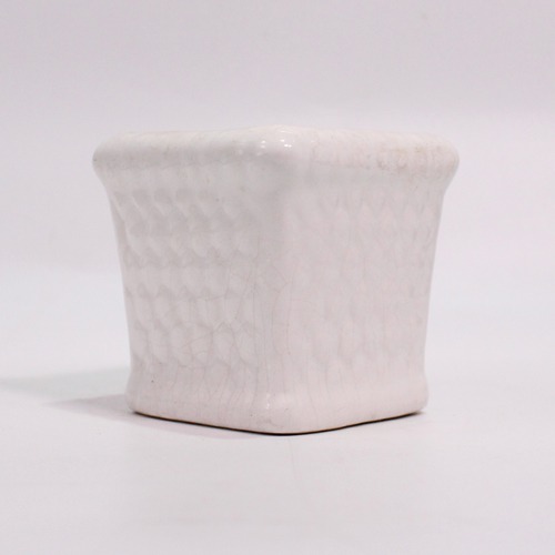 Honey Comb White Ceramic Pot | Garden and Living Room Decorative Small Ceramic Planter
