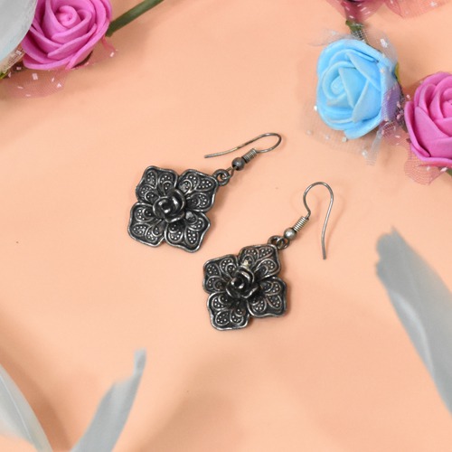 Black Rose Earrings | Earrings | Black Earrings | Women Earrings