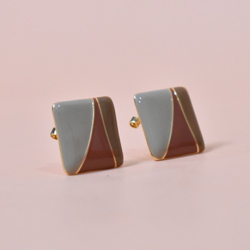 Two Tone Square Shape Earrings | Earrings | Women's Earrings