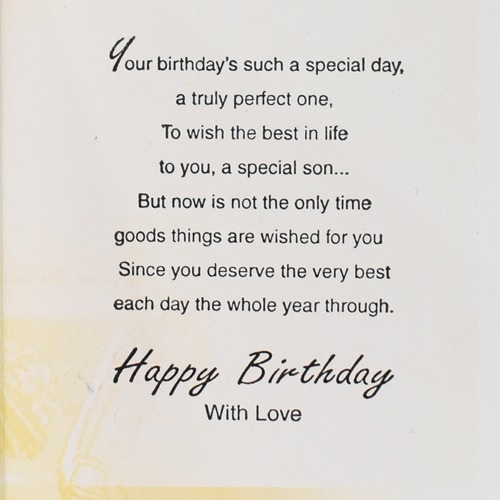 Happy Birthday Dear Son | Greeting Card