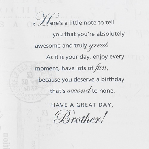 On Your Birthday Smart Brother| Greeting Card
