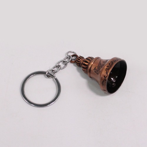 Copper Bell Keychain | Premium Stainless Steel Keychain With Crystal For Gifting With Key Ring Anti-Rust | For Car Bike Home Keys for Men and Women