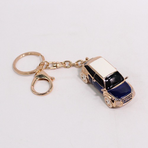 Blue Colour Zinc Alloy Car Keychain | Premium Stainless Steel Keychain With Crystal For Gifting With Key Ring Anti-Rust | For Car Bike Home Keys for Men and Women