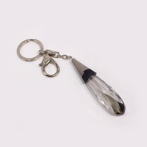 Single White Stone Keychain | Premium Stainless Steel Keychain With Crystal For Gifting With Key Ring Anti-Rust | For Car Bike Home Keys for Men and Women