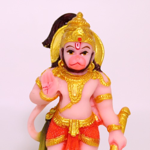 Lord hanuman Standing Idol Bajrangbali Sankat Mochan Bhagwan Idol for Temple car Dashboard Home Decor Statue Gift